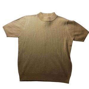 Sag Harbor Petite Ribbed Mock Neck Sweater Style 2675 M NWT Metallic Y2K Glam